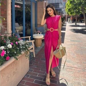 Spring 🌺 NWT Zara  BLEND CUT OUT BUCKLED DRESS
Pink 
🚨FIRM PRICE NO DISCOUNT